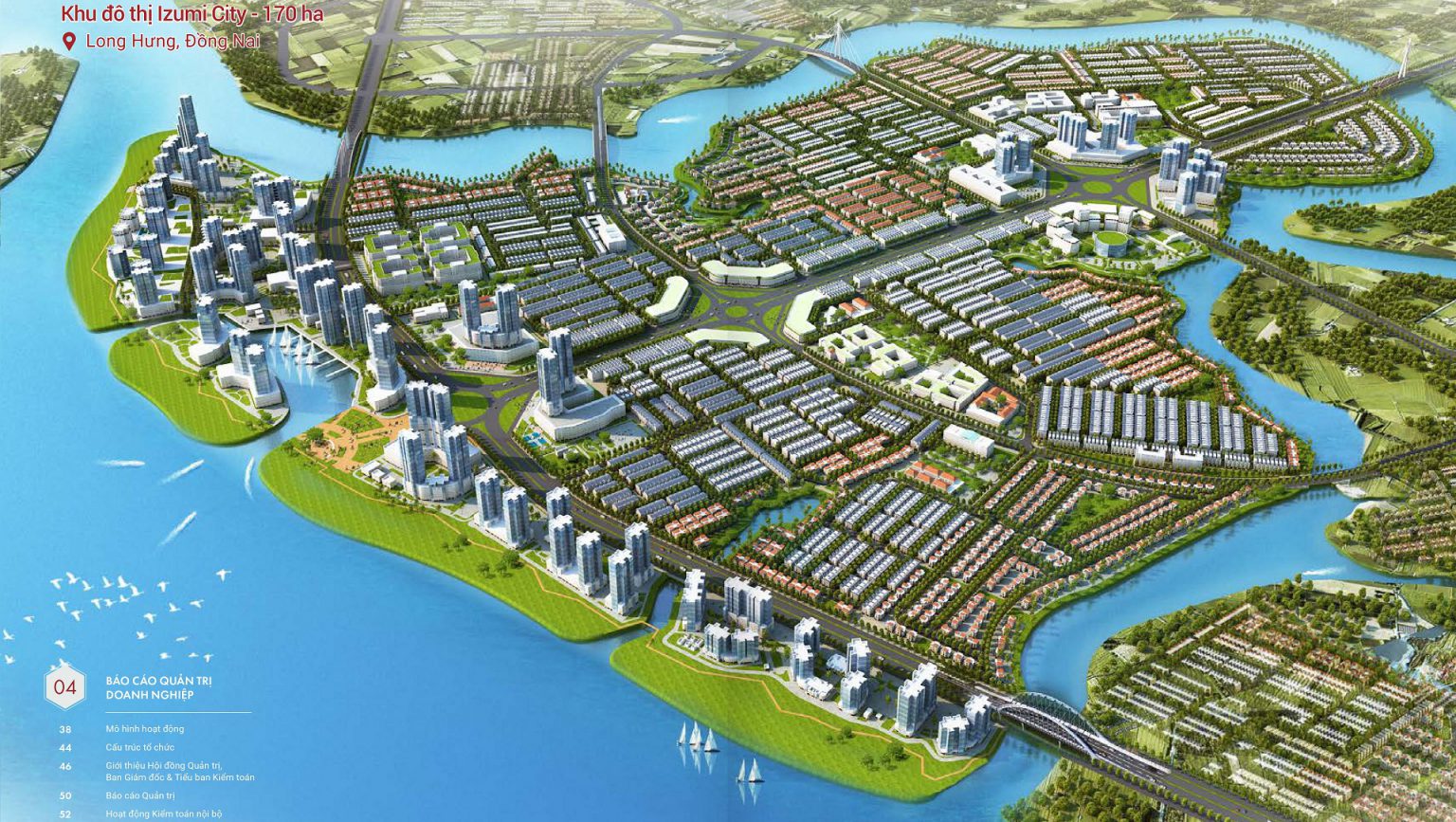 Phối cảnh tổng thể dự án khu đô thị Izumi City Biên Hòa, Đồng Nai