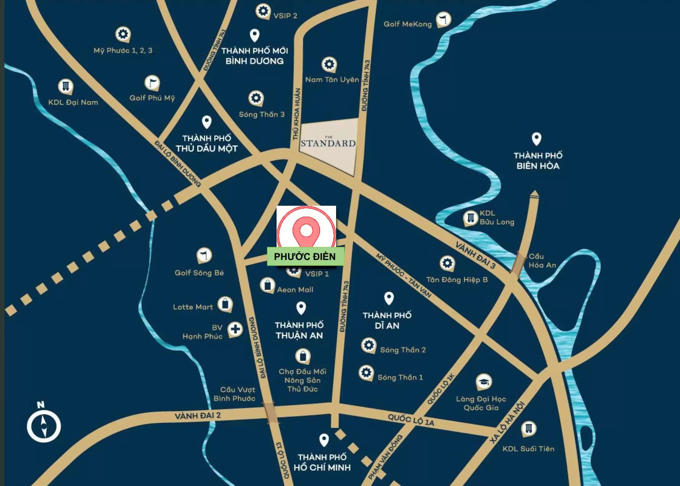 Bản đồ Vị Trí Dự án Khu Dân Cư Phước Điền Midtown